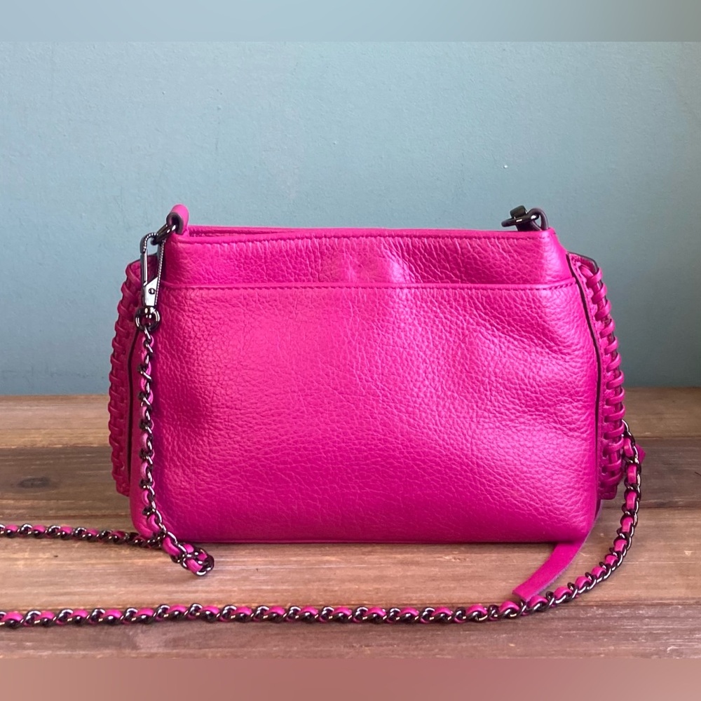 Aimee Kestenberg Hot Pink Leather Crossbody Bag - Picture 9 of 9